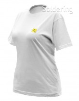 ESD triko s krátkým rukávem, světle šedé, XL