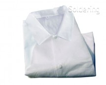 ESD jednorázový plášť, slabý, 3/4, unisex, bílý, XL