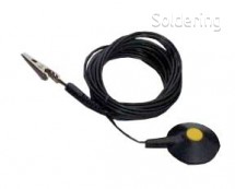 Uzemňovací kabel, 3,3m, 10mm/4mm, 1Mohm, černý
