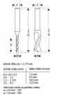 Vrták na DPS 400102 2001, karbid wolframu, ø2,2mm